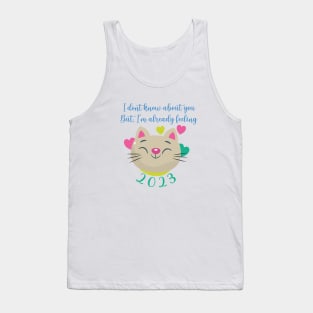 2023 cat Tank Top